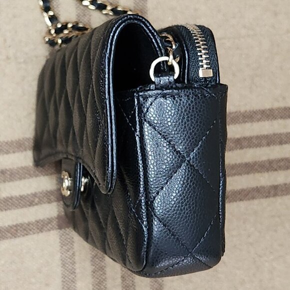 Chanel Black Wallet on Chain Leather Crossbody Bag, Authentic - Picture 8 of 12